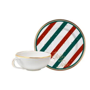 Imagem de Xícara de Chá Seasons Branca c/Pires Premium 90ml - Unid. - Alleanza