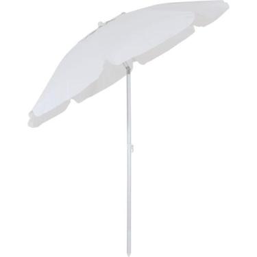 Imagem de Guarda-Sol Articulado 2,00m em Bagum e Alumínio Branco Bel, 2,00m