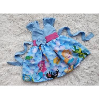 Imagem de Vestido Infantil Temático Simples Fundo do Mar - AUREA, P