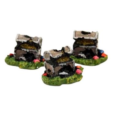 Imagem de Fragata Kit Bau Mini 3 Pc Enfeite Para Aquário
