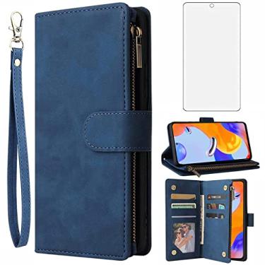 Imagem de Asuwish Capa carteira compatível com Xiaomi Redmi Note 11 Pro 4G/5G, protetor de tela de vidro temperado e capa flip de couro, suporte para cartão, capas para celular Redme Note11 11E 11Pro, mulheres,