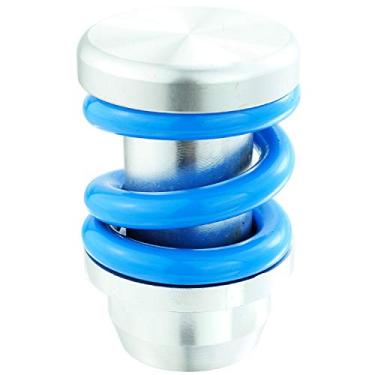 Imagem de Lunsom Alavanca de câmbio de liga de alumínio com mola para engrenagem de alavanca de câmbio de veículo serve na maioria dos carros de transmissão automática manual (azul prata)