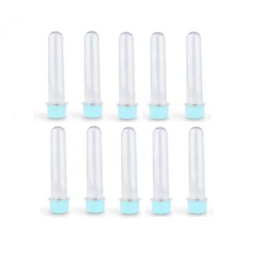 Imagem de Kit 10 Tubete Azul Claro 12cm Acrílico P/ Personalizar Festa - Lynx Pr