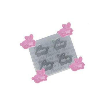 Imagem de Molde de Silicone Quarteto de Coelhinhos Ref. 645 Flexarte Rizzo Confe