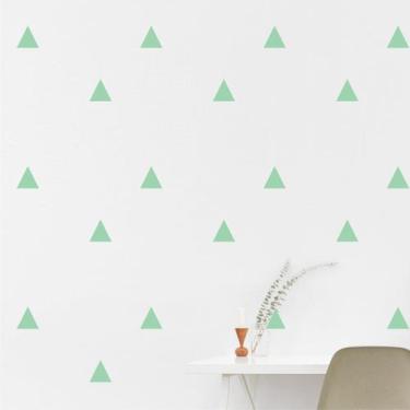 Imagem de Adesivo De Parede - Kit Com 125 Triângulos 5cmx5cm Verde Água - Create