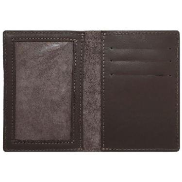 Imagem de Carteira Pequena Masculina 100% Couro Legítimo Bovino Fóssil - Sarroch