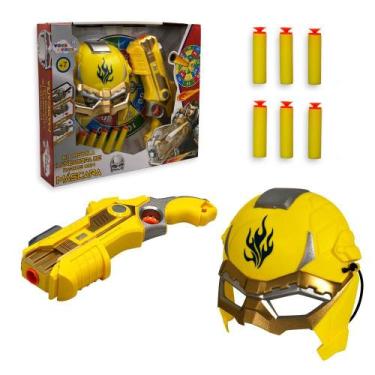 Imagem de Kit Pistola Lançadora Dardos com Máscara - Amarelo - Toys & Toys