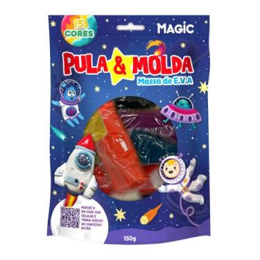 Imagem de Massa de E.V.A Pula e Molda 15 Cores e 150g Magic Kids Astronauta