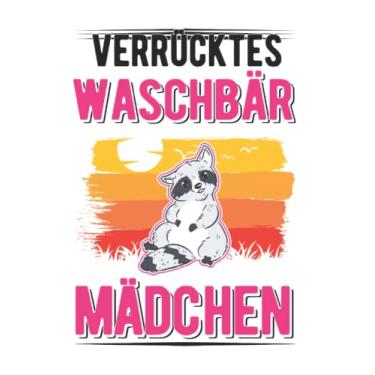Imagem de Waschbär Notizbuch: Verrücktes Waschbär MädchenRaccoon / 6x9 Zoll / 120 karierte Seiten