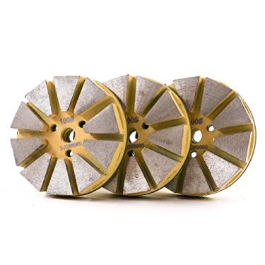 Imagem de YDROWN 3Pcs 3 Discos De Polimento De Piso De Diamante Para Polimento De Piso De Metal Para Ladrilhos, Pedra, Mármore, Concreto, Granito, Cerâmica, Vidro (Grão 100)