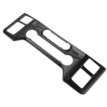 Imagem de REPAIROCK 1 conjunto de acabamento de capa de painel de ar condicionado A/C para Ford F-150 2021-2024 ABS painel de ar condicionado com adesivo padrão de fibra de carbono preto