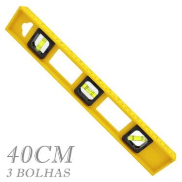 Imagem de Nível Plástico 40cm com Régua e 3 Bolhas - Brito
