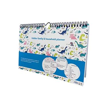 Imagem de Agenda familiar e doméstica tiddler | Calendário organizador/planejador familiar semanal sem data | Layout inteligente em tamanho A4 (29,7 cm x 21 cm) | Espaço para 6 pessoas e planejamento de 1 ano |