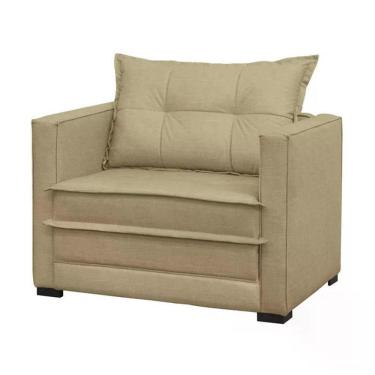 Imagem de Poltrona Cama Londres Suede Bege Dmonegatto Suede Bege