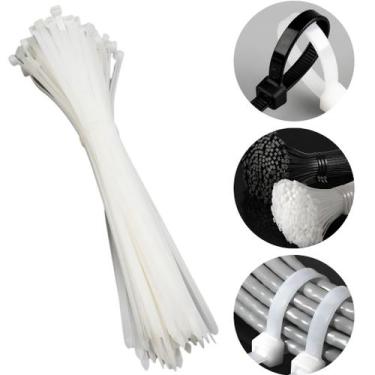 Imagem de 1000 Abraçadeiras de Nylon 20cm  Presilhas Plásticas de Alta Fixação -
