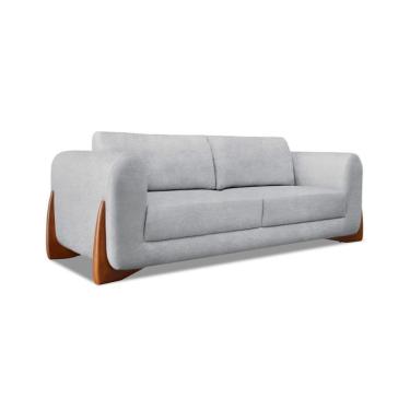 Imagem de Sofá 4 Lugares Yves Bouclé Cinza 250 cm
