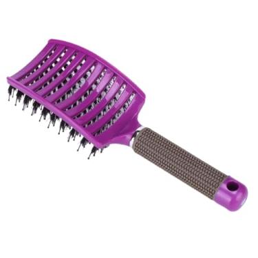 Imagem de Escova para cabelos cacheados, seca ou molhada - Escova desembaraçadora de nylon para cabelos crespos e emaranhados | Design ergonômico de nível profissional com dentes largos para cabelos grossos (06