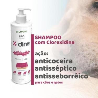 Imagem de X Dine Shampoo Clorexidina Lavizoo Para Cães E Gatos 500Ml