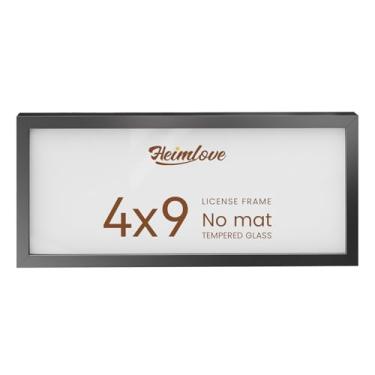 Imagem de Heimlove Moldura de alumínio 10 x 23 cm, certificado de licença comercial de 10 x 23 cm com vidro verdadeiro, visor de mesa, montagem horizontal ou vertical, decoração para parede - 1 pacote com 1