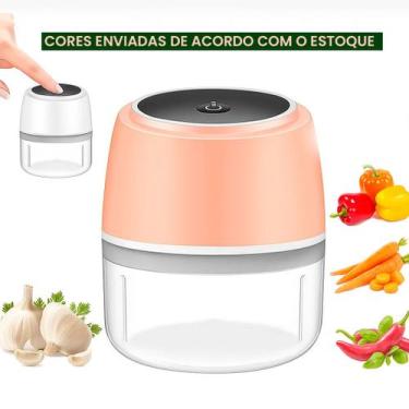 Imagem de Mini Processador Elétrico Portátil USB Para Alho Cebola e Temperos Ráp