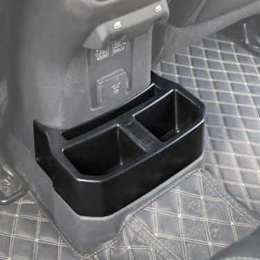 Imagem de Suporte de copo traseiro para Jeep JL, suporte para console de chão, duas bebidas, garrafa de água, suporte para bebidas compatível com Jeep Wrangler JL e Gladiator JT 2018-2025