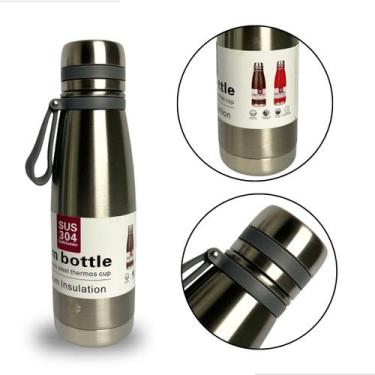 Imagem de Garrafa Térmica 650ml Aço Inoxidável Portátil Café Suco Água Ideal par