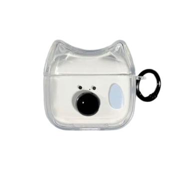 Imagem de Capa de fone de ouvido transparente transparente para AirPods 1/2, linda linda capa de silicone TPU macio, orelha de gatinho, AirPods 1/2, capa protetora à prova de choque para fones de ouvido iPod