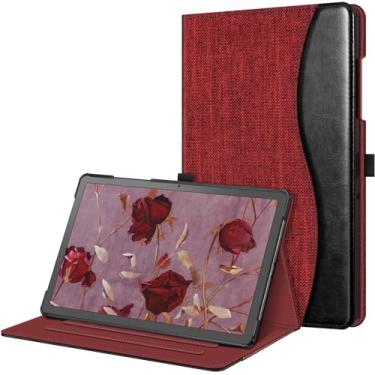 Imagem de FINTIE Capa Para Samsung Galaxy Tab A9 Plus/A9+ 5G 11" Modelo 2023 (Sm-X210/X216/X218), Suporte Traseiro Inteligente Com Visualização Multiângulo E Bolso Ativação/Repouso Automático, Cor Vinho