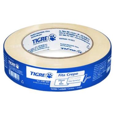 Imagem de Fita crepe profissional 25x50 uso geral tigre