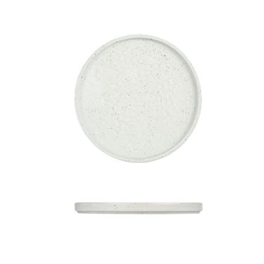 Imagem de Prato de cerâmica estilo ocidental de personalidade retrô prato de bife japonês doméstico com borda -25,4 cm branco gergelim