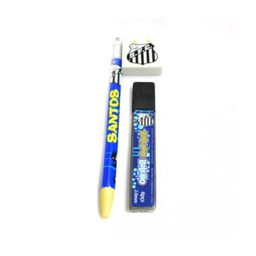 Imagem de Kit Lapiseira 2.0mm Santos FC Borracha e Grafites - mileno