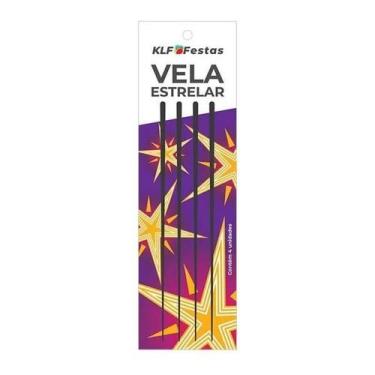 Imagem de Vela para aniversario estrelar c/04 - klf festas