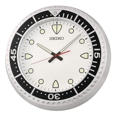 Imagem de Seiko Relógio de parede Big Time sem tique-taque, prata, 63 cm