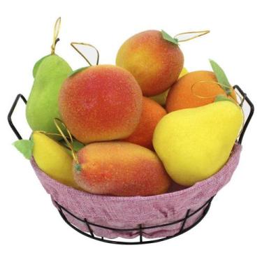 Imagem de Kit Cesto Multiuso Porta Frutas Aço Inox Rosa Fruteira 25cm - Gici Dec