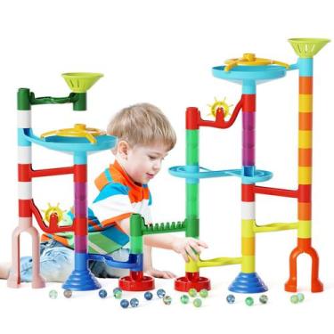Imagem de Brinquedo Marble Run MaxTronic 110 unidades com 60 bolinhas de gude pa