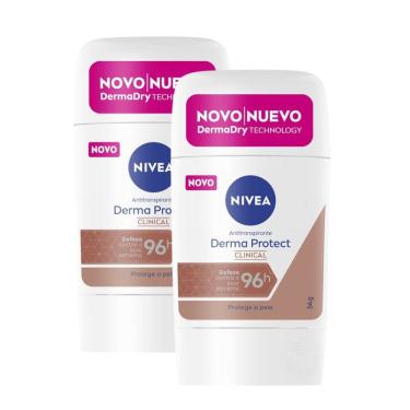 Imagem de Kit 2 Antitranspirante Barra Nivea Derma Protect Clinical 54g
