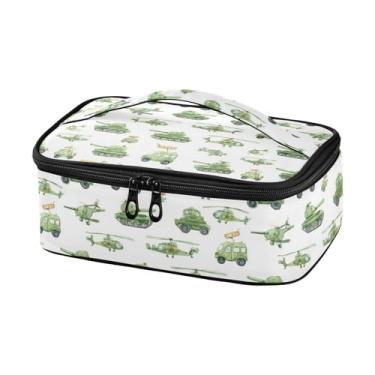 Imagem de IHCVHQX Lancheira para homens e mulheres, caminhão, militar, tanque, pistola, helicóptero, isolada, lancheira reutilizável para trabalho, piquenique, acampamento