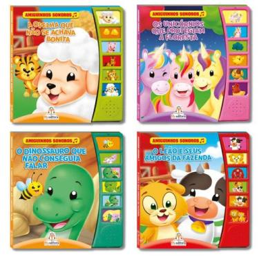 Imagem de Coleção 4 Amiguinhos Sonoros - Ovelha - Unicórnios - Dinossauro - Leão