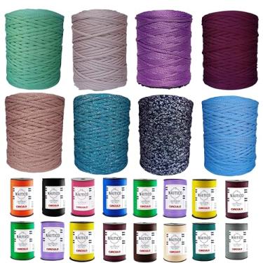 Imagem de Kit 8 Fios Náuticos Rebeca Fashion, 5mm, 500g cada, 100% Poliéster, para Crochê e Macramê