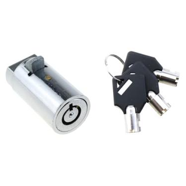 Imagem de MEETOOT 1 conjunto de kit de trava de máquina de venda automática (mesmo número de chave), fechadura tubular de alta segurança para máquina de bebidas