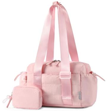 Imagem de SKYSPER Pequena bolsa de ginástica para mulheres, mini bolsa de viagem com compartimento molhado, bolsa de ginástica leve para treino, esportes, viagens, fofa e compacta e carteira de moedas para