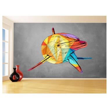 Imagem de Papel De Parede 3D Animais Pop Art Golfinho Cor 3,5M Pxa293