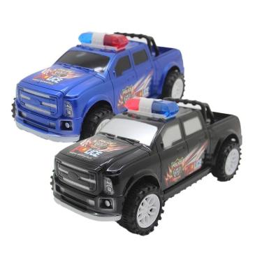 Imagem de Kit 2 Brinquedo Camionetas Carrinho De Policia Fricção