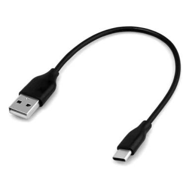 Imagem de Cabo Usb C Pequeno Curto Turbo 20cm Para Carregar Preto - XTRAD