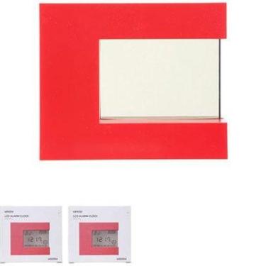 Imagem de Relógio de Mesa, Despertador Digital Vermelho - MINISO