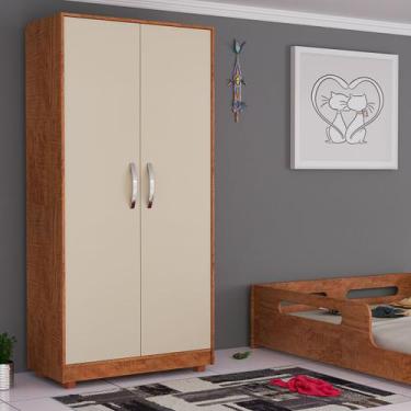 Imagem de Guarda-Roupa Compacto 2 Portas Pequeno Quarto Solteiro - Casa Dos Sonh