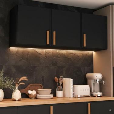 Imagem de Armário Aéreo 3 Portas 120cm Multiuso Cozinha Área de Serviço - Mobish