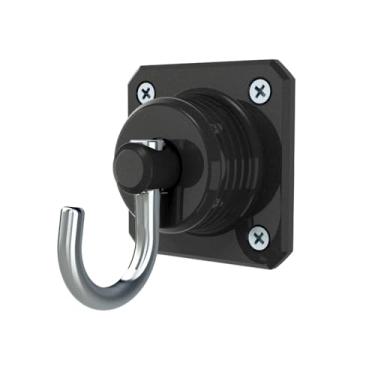 Imagem de Par De Gancho Para Rede Silenciosos Com Rolamentos Preto