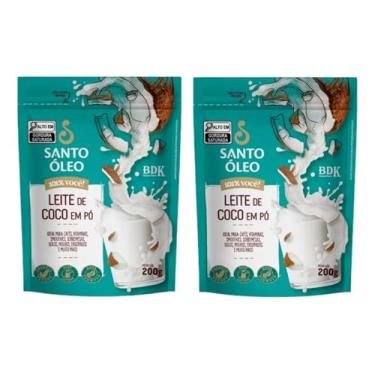 Imagem de Kit 2 Leite De Coco Em Pó 200g Santo Óleo