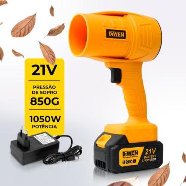 Imagem de Soprador Folhas Turbo Elétrico Bateria Portátil Profissional - Dewen, 